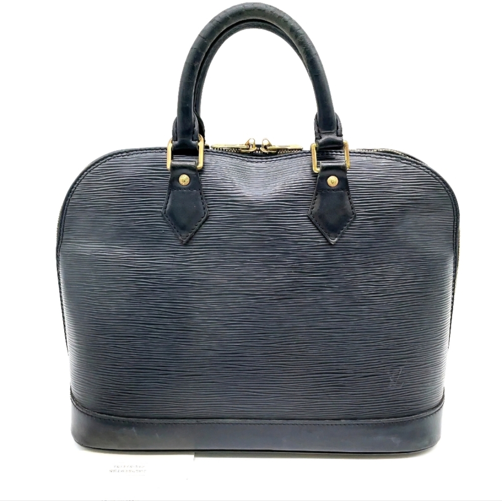 Louis Vuitton Black Alma PM Bag Authentic In Excellent Condition